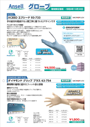 【トーホー】在庫復活！Ansellグローブ キャンペーン